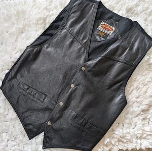 Paragraff vintage men's leather vest size M